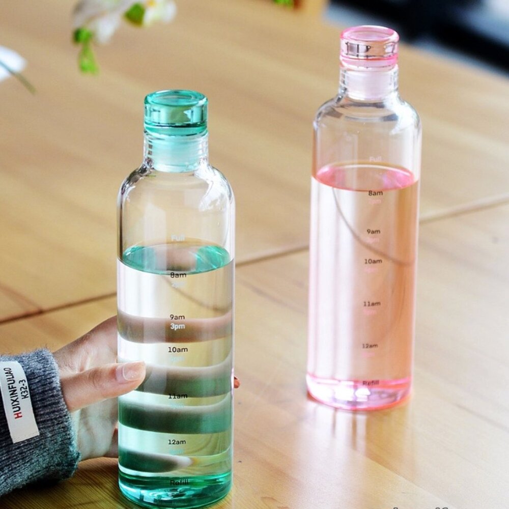 Glass Water Bottle Made With High Borosilicate 16.89 oz (500ml) + Bottle Sleeve